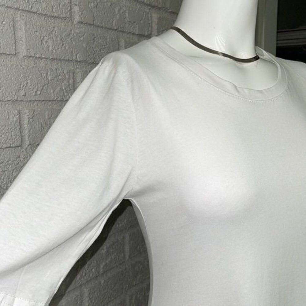 Eileen Fisher Women White A-Line T-Shirt Dress Size S - Picture 5 of 7